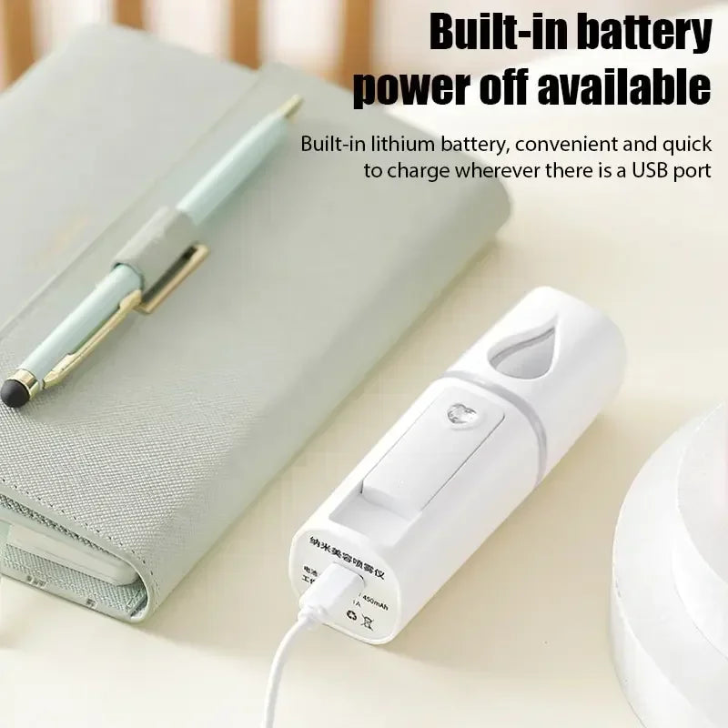 Mini Portable Humidifier Nano Mister Facial Steamer