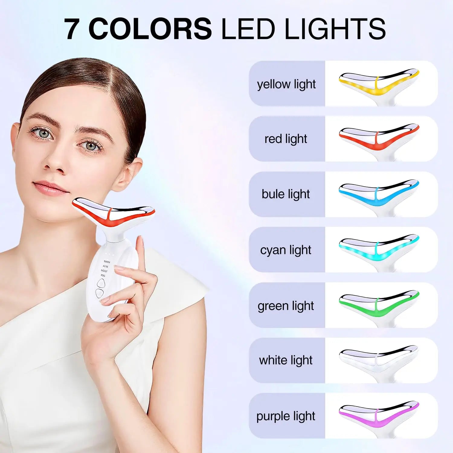 7-Color LED Face &amp; Neck Beauty Device