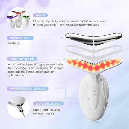7-Color LED Face &amp; Neck Beauty Device