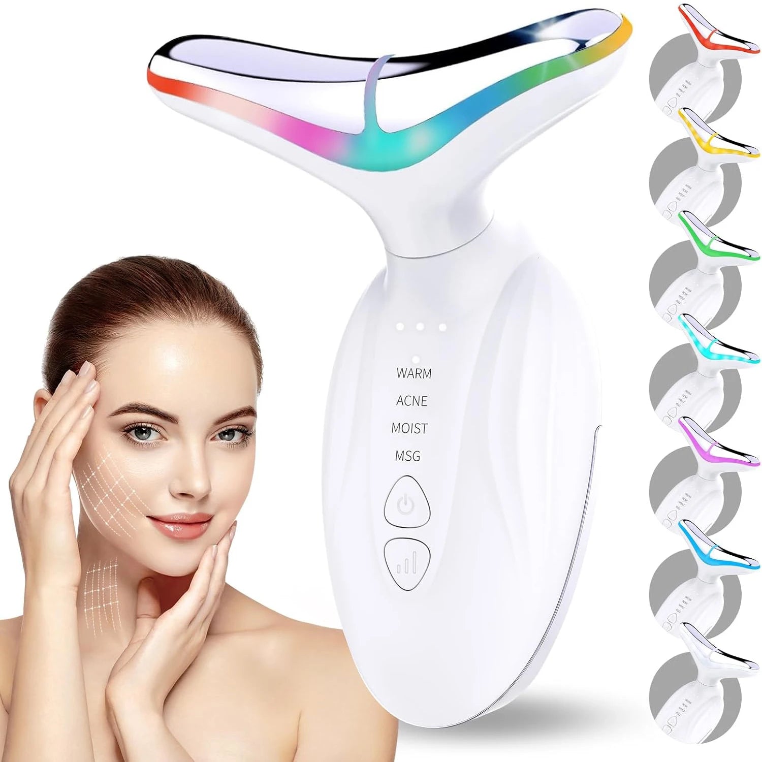 7-Color LED Face &amp; Neck Beauty Device
